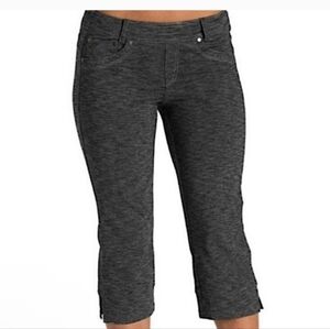 Kuhl Mova Kapri Soft Capris Pants Pull On Grey Gray Size 12 Cropped Women’s Knit